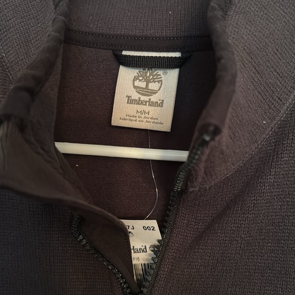 Timberland hooded black charcoal zip up jacket NWT M - Picture 4 of 9